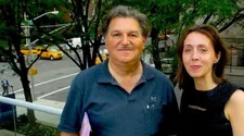 President of the Manhattan Psychological Association Harold Takooshian with Anne-Katrin Titze: "He [Almereyda] wanted Milgram's students to be involved."